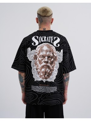 Machinist Erkek Premium Socrates Oversize Tişört Siyah