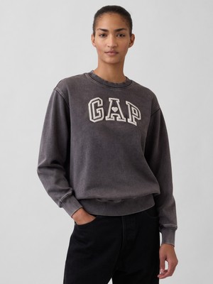 Gap Kadın Koyu Gri Vintagesoft Gap Logo Tunik Sweatshirt