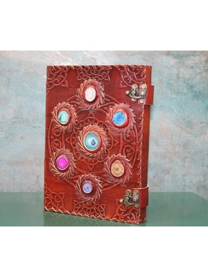 Taşlı Deri Defter Model 12 Dinç Store