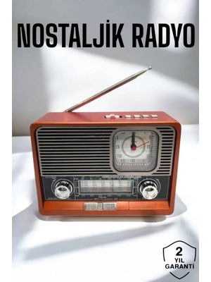 Nostaljik Görünümlü USB Girişli Bluetooth Bağlantılı Radyo Dinç Store