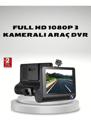 Araç Kamerası 3’lü Full Hd Dvr 1080P Gece Görüşlü ve G-Sensörlü Dinç Store