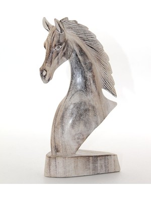 Ahşap At Büstü 25 cm Dinç Store