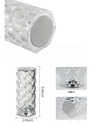 Yeni Nesil Modern Kristal Masa ve Gece Lambası Dokunmatik Renk Değiştirebilen Dinç Store
