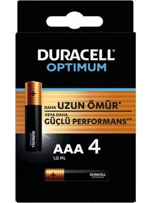 MegaSepet Bfs   Duracell 4lü Optimum Aaa Kalem Pil
