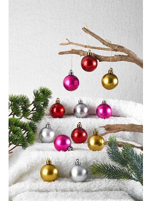 Yılbaşı Süsü Cici Top 4 cm 12'li