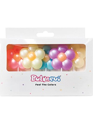 Balonevi Papatya Şekilli Makaron Mum 5'li