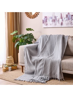 Matmel Soft Koltuk Şalı - Gri - 180X210 cm