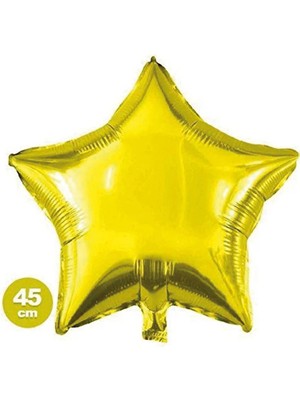 Balonevi Folyo Balon Gold Düz Yıldız 45 cm
