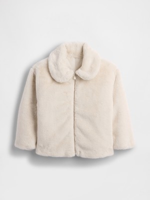Gap Kız Bebek Kırık Beyaz Faux-Fur Kürk