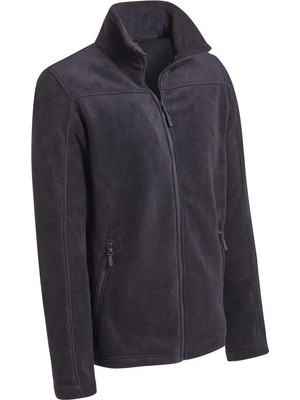 Oil Company Unisex Mikrofiber Kumaş Rüzgar Geçirmez Nem Emici Yumuşak Cepli Fermuarlı Termal Polar Mont