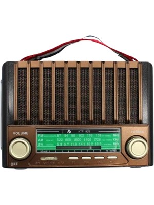 SHC4200 KTF-1428 Güneş Paneli Şarjlı Nostaljik Bluetooth Hoparlör – Fm/am/sw Radyo, Usb/sd Desteği, Taşınab