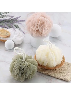 Banyo Lifi Yumuşak Top Lif Naturel Ponpon Banyo Lifi 35 gr Yumuşak Banyo Lifi Modern Asır. (9380)