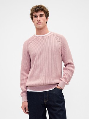 Gap Erkek Kırmızı Classic Raglan Bisiklet Yaka Kazak