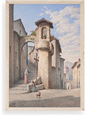 Marsilyan Street In Subiaco Ahşap Çerçeveli Tablo 50 x 70