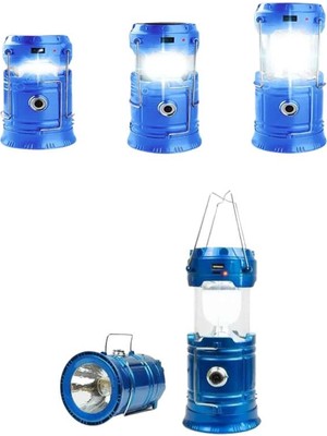 Dinç Store 44 Solar Şarjlı Kamp Lambası Güneş Enerjili Kızaklı Kamp Feneri Çadır Feneri LED Işıldak Din