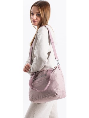 Sanmorris Kadın 4 Bölmeli Suya Dayanıklı  Saten Kumaş Çapraz ve Omuz Askılı Çanta