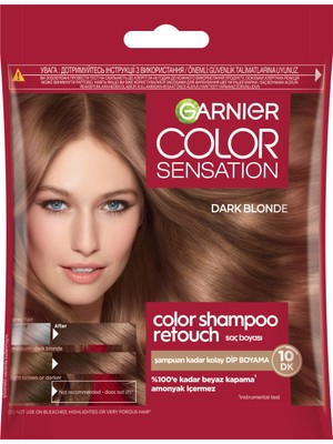 Garnier Color Shampoo Retouch Şampuan Kolaylığında Dip Boyası, Koyu Sarı 6.0