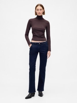 Gap Kadın Koyu Mavi Low Rise Long & Lean Jean Pantolon