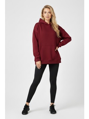 Uncia Outdoors Baskısz Unisex Oversize Kapüşonlu Sweatshirt Rahat Kalıp Hoodie