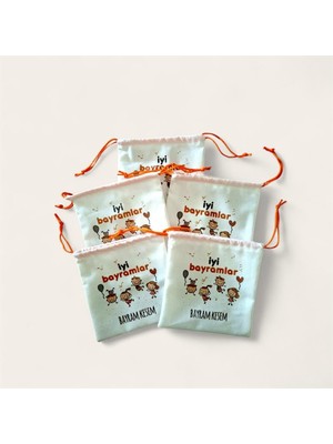 Evona Bayram Kesem Baskılı Çocuk Para Kesesi 5 Adet