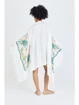 Mulberry Samira Baskılı Bambu Peştemal Banyo Plaj Havlusu