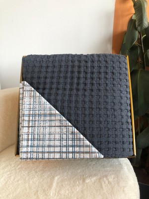 Bella Home Çift Kişilik Throw Cotton Lüks Pike - 4 Parça - Kutulu