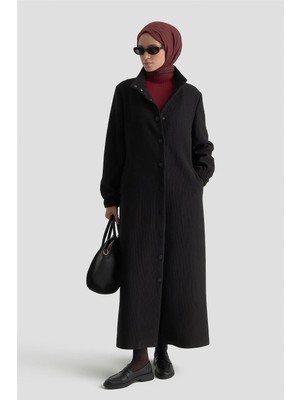 Armine Basic Örme Pardesü Siyah