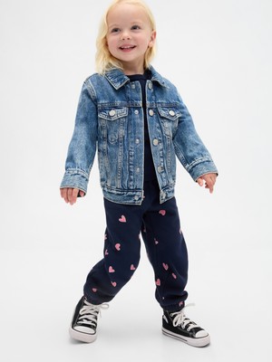 Gap Kız Bebek Lacivert Relaxed Logo Pull-On Jogger Eşofman Altı