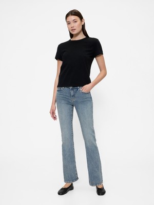 Gap Kadın Açık Mavi Mid Rise Universal Baby Boot Jean Pantolon