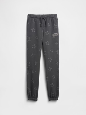 Gap Kız Çocuk Siyah Relaxed Gap Logo Jogger Eşofman Altı