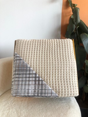 Bella Home Çift Kişilik Throw Cotton Lüks Pike - 4 Parça - Kutulu