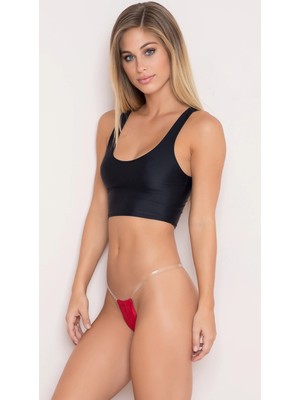 Beruflic Secret Moda Fantezi Kırmızı Şefaf Lastikli Tanga BC1302
