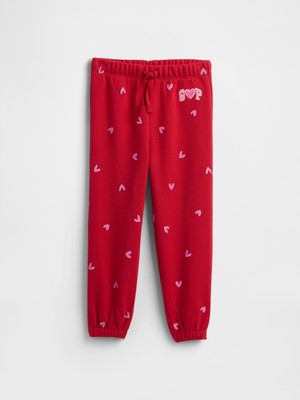 Gap Kız Bebek Kırmızı Relaxed Pull-On Logo Eşofman Altı