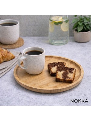 2 Adet Bambu Yuvarlak Servis Tabağı 20X20 cm