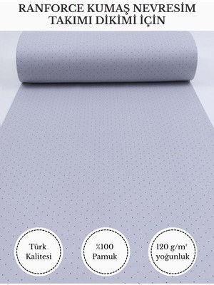 Fabricstown Renkli Baskılı Ranforce Kumaş – Pamuk Nevresimlik Kumaş, 240 cm En