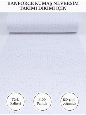 Fabricstown Renkli Baskılı Ranforce Kumaş – Pamuk Nevresimlik Kumaş, 240 cm En