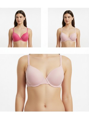 Bonbon Kadın Balenli Desteksiz 2 Renk 2'li Kombin Sütyen BB2136
