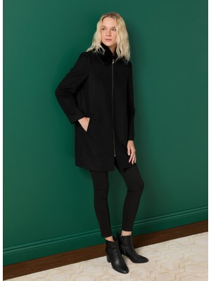 Selen Siyah Kadın Kaban 25KSL9529