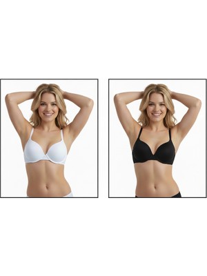 Bonbon Kadın Balenli Desteksiz 2 Renk 2'li Kombin Sütyen BB2136