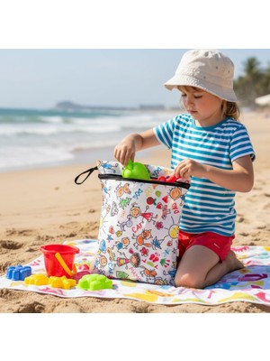 Yorni 43X46CM Ebatında, Family, Su Geçirmez, Askılı, Fermuarlı, Bebek Çocuk Beslenme Çantası, Torbası, Çok Amaçlı