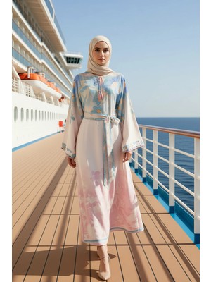 Benerly Kadın Bisiklet Yaka Ispanyol Kol Kuşaklı Dokuma Elbise Fonksiyonel Dayanıklı Kaliteli Spor