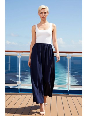 Benerly Kadın Kare Yaka Kolsuz Skater Kalıp Maxi Dokuma Elbise Fonksiyonel Dayanıklı Kaliteli Spor