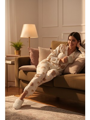 Lela Reguar Fit Yumuşak Dokulu Pijama Takımı Bayan Pijama Takımı 611PT288Y