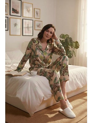 Lela Reguar Fit Yumuşak Dokulu Pijama Takımı Bayan Pijama Takımı 611PT288Y