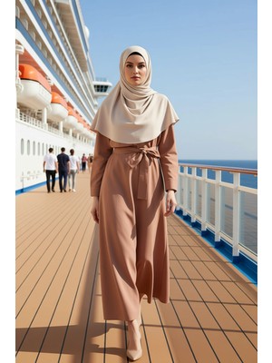 Benerly Kadın Yaka Standart Kol Düz Dokuma Gömlek Elbise Fonksiyonel Dayanıklı Kaliteli Spor