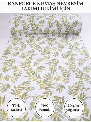 Fabricstown Renkli Baskılı Ranforce Kumaş – %100 Pamuk Nevresimlik Kumaş, 240 cm En