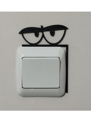 KLC Tasarım Priz & Lamba Anahtarlığı Duvar Süsü, Köşelik Duvar Dekoru, Yüksek Kalite 3D Baskı