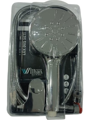 ilhan Lüks Duş Seti 3 Parça - Krom 12CM