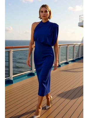 Benerly Kadın Dik Yaka Kolsuz Örme Shift Kalıp Maxi Elbise Fonksiyonel Dayanıklı Kaliteli Konforlu