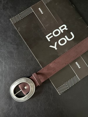 Fiori Süet Oval Tokalı Kadın Pantolon Kemeri, Ceket Kemeri, Gömlek Kemeri, Elbise Kemeri